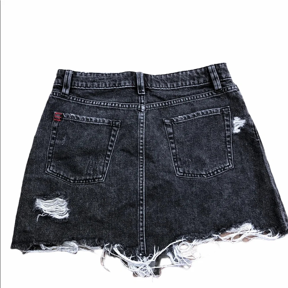 BDG Urban Outfitters black distressed jean skirt - Picture 5 of 8
